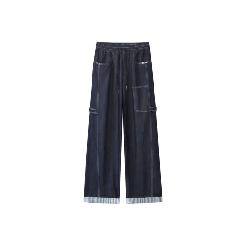 RICE NINE TEN Джинсы из денима синий унисекс джинсы