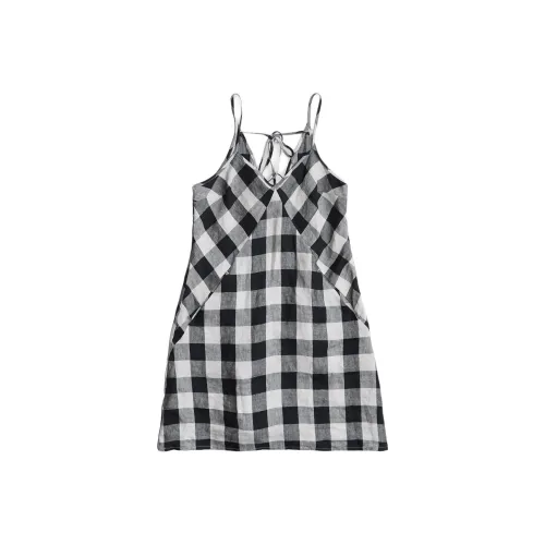 BARBOUR Черный Белый Женские Слип-платья