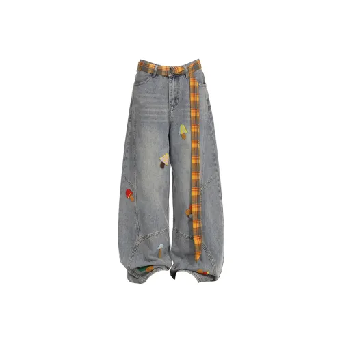 JIKENDI Blue Unisex Jeans JIKENDI Синий Унисекс Джинсы