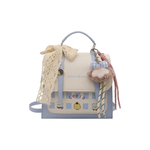 WHERE WHAT WHO ПУ (полиуретан) Рюкзак Женские Синий розовый