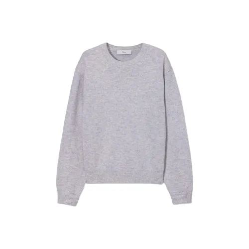 Dunst Унисекс Кашемировый Свитер Crewneck Светлый Меланж Серый Свитер Унисекс