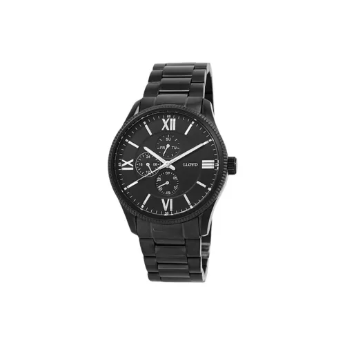 Lloyd Кварцевый механизм нержавеющая сталь ремешок часы 42 мм мужские черный циферблат