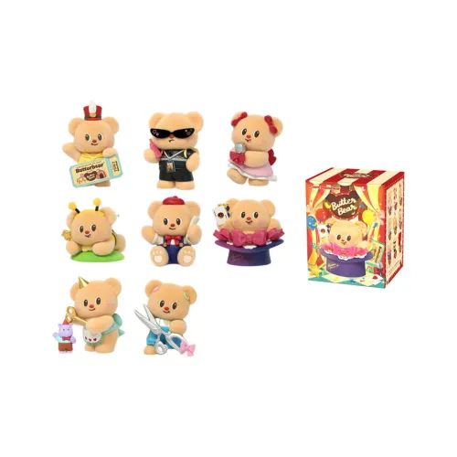 FUNISM Butter Bear Топ TEAM COLLECTION Слепые коробки Один Mystery Коробка Целая коробка 8 шт