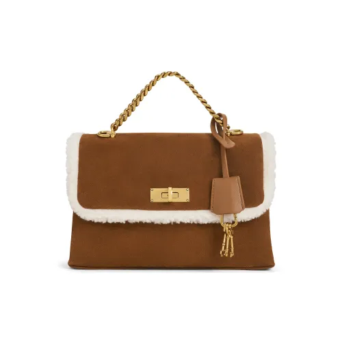 CHARLES KEITH Сумка из синтетической кожи среднего размера женская цвет охра коричневый