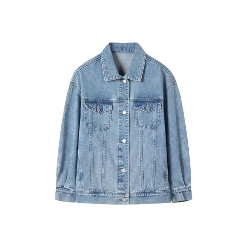 YEARNED Синий Женские Джинсовые Куртки