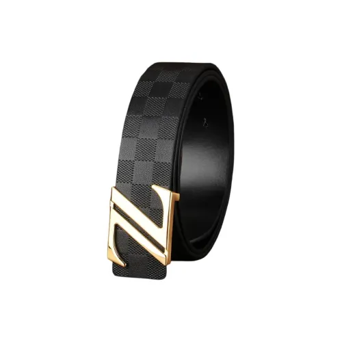 MH Ремни из крупнозернистой текстуры коровьей кожи мужские 3,8 см