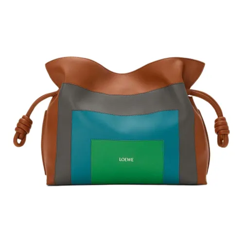 LOEWE Flamenco Клатч из коровьей кожи средний женский многоцветный