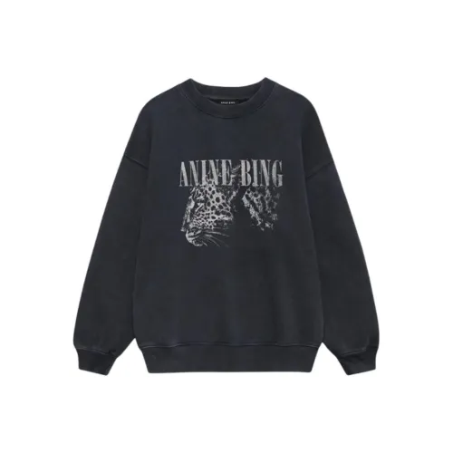 Anine Bing Вымытый Черный Женский Свитшот