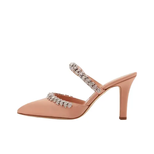 MANOLO BLAHNIK Быстросохнущие домашние тапочки для женщин розовые