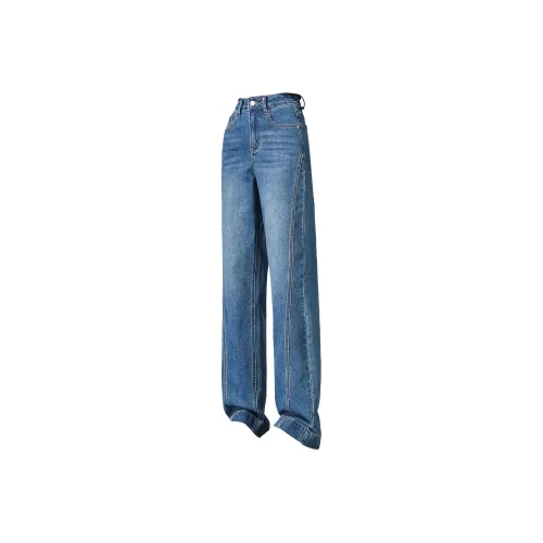 Weixi Коралловый синий Женские Джинсы