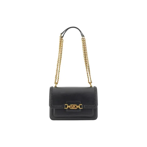 MICHAEL KORS Heather Корова Кожа Плечевая Сумка Большая Женская Черная