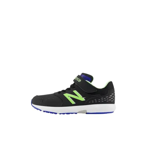 New Balance Hanzo Low Топ Детские беговые кроссовки Черно-зеленый Children Aged 3-7 лет