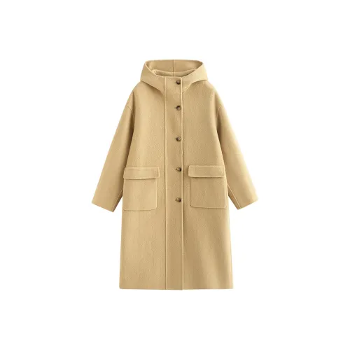 Inman Толстый Текстура Теплоизоляционный Элегантность TREASURE Похудение Доступный Шерстяной Мода ATMOSPHERE Пальто Женские