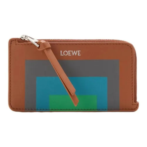 LOEWE Albers Коллаборация Телячья кожа Держатель для карт Женские Многоцветный