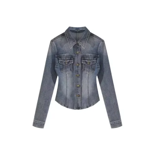 KKX Синий Женские Джинсовые Куртки