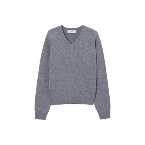 Dunst Унисекс Кашемир V-образный вырез Свитер MELANGE GREY Свитер Унисекс