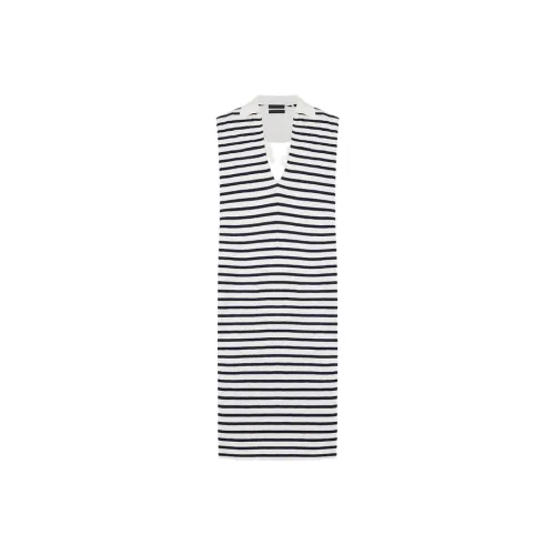 MO&CO Сине-белые полоски Цвет Женские Платья без рукавов