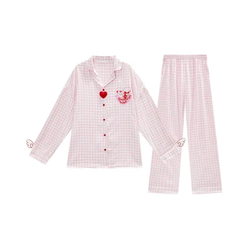 GUKOO Персиково-розовый Женские Пижамные комплекты