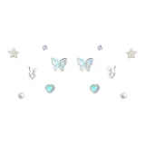 Бабочка Geometric Stud Earrings Set Blue