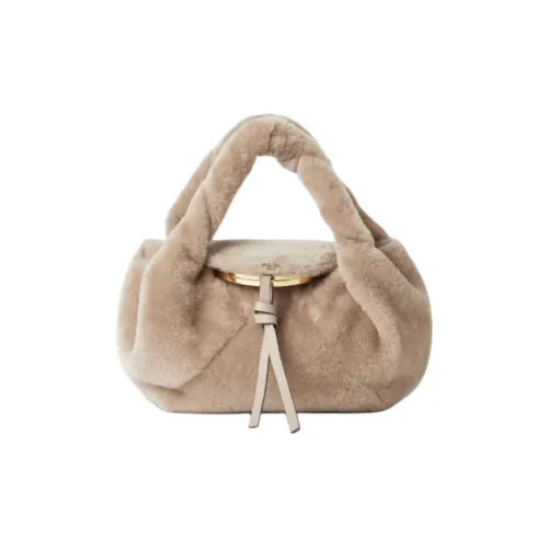 FENDI Shearling One Shoulder Bag Small Women's Camel