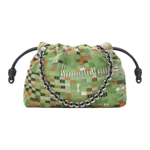 LOEWE Flamenco Хлопок Клатч Сумка Средний Женский Зеленый