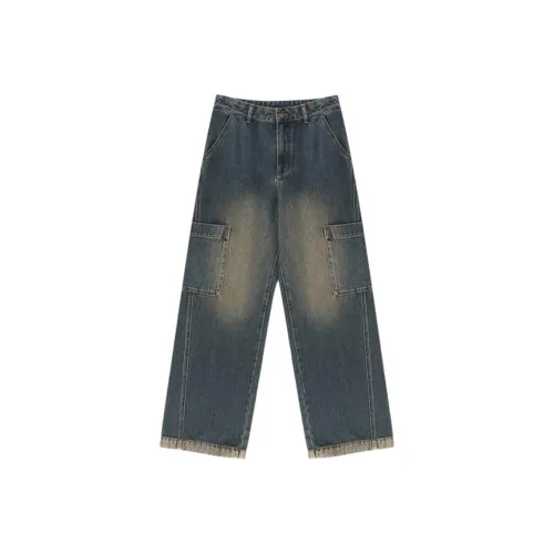 ROMI STUDIO Серый Синий Женские Джинсы