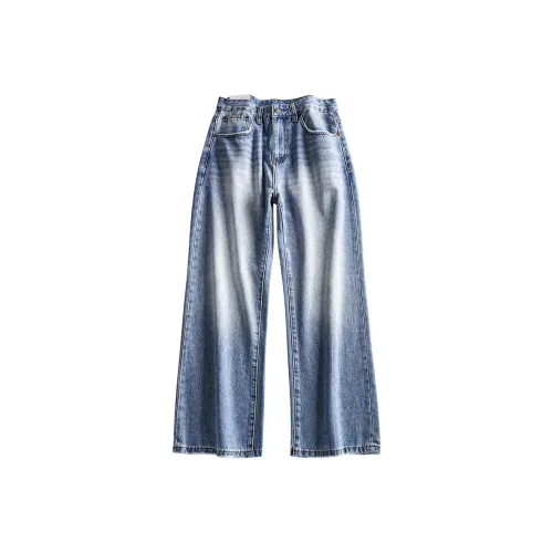 HZWH Светло-синие мужские джинсы