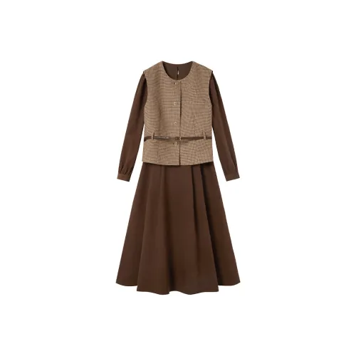 XIANGYING Кофе Женские Комплекты с Юбкой