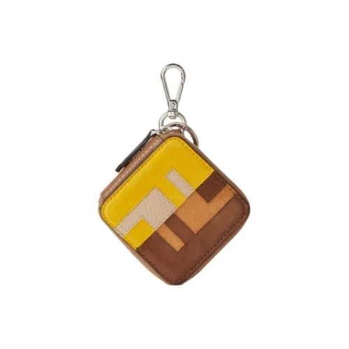 FENDI FF Телячья кожа Монета Кошелек Мини Мужской Многоцветный