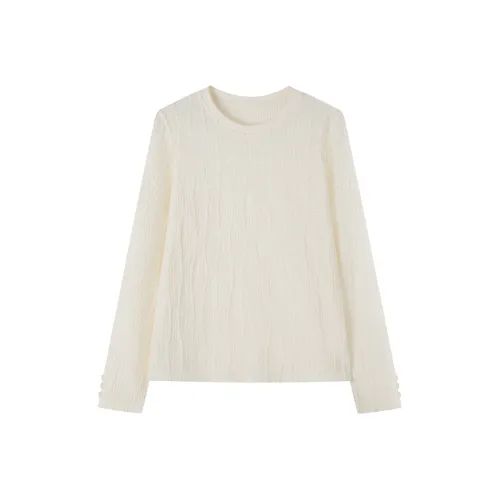 MOHANYIMEI Экрю Женские T-рубашки