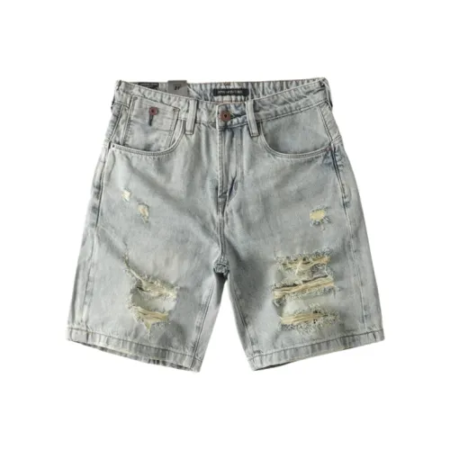 CAT'S PAW Светло-синие унисекс джинсовые шорты