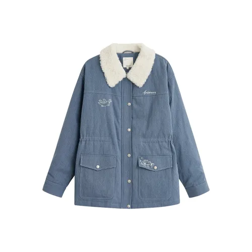 Inman Джинсовый синий Женские Пуховые куртки