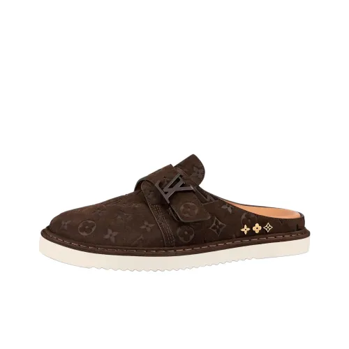 LOUIS VUITTON Easy Домашние тапочки Мужские Коричневые