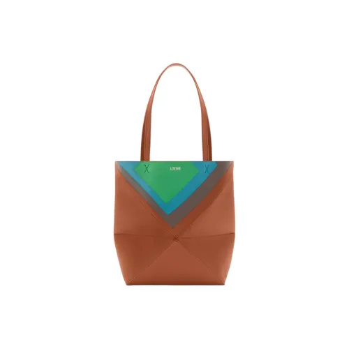 LOEWE Albers Коллаборация Puzzle Fold Телячья кожа Сумка Сумка через плечо Средняя Женская Многоцветная