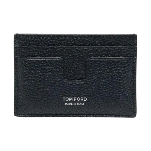 TOM FORD Держатель для карт из телячьей кожи кошелек мужской синий