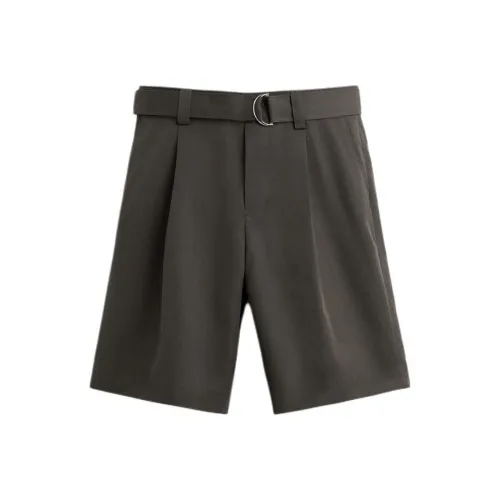 ZARA Темно-серый коричневый мужской повседневный шорты