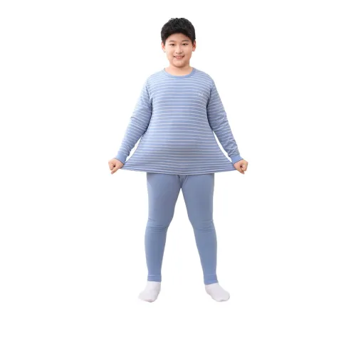 Cotton Gene Синие полосы Мужской Термокомплекты