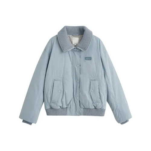 Inman Толстый и не объемный Маленький TREASURE совместный бренд Уменьшение Зимний Доступный Термический Мода Флисовая подкладка Пуховик Женские