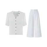 Облако Белый Топ + Камелия Белый Брюки