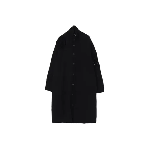 Yohji Yamamoto Pour Homme FW25 Шов MACRAME Черепаха Кардиган Трикотаж Мужской