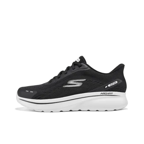 Skechers MEN'S GO WALK Поддержка Низкий Топ Повседневный Мужской Черный Белый