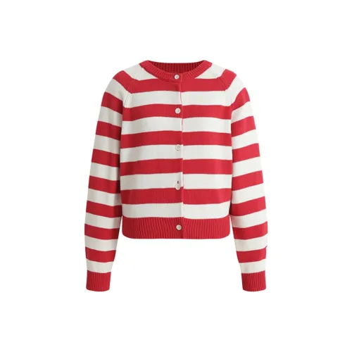 COHX Красный и Белый Полосы Женский Трикотаж