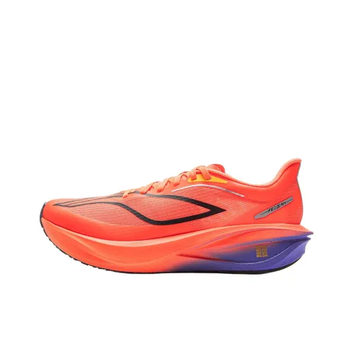 Feidian 5 Challenger Легкий Rebound Противоскользящий Низкий Топ Карбоновая Плита Гоночные Беговые Кроссовки Мужские Неоново-Красный