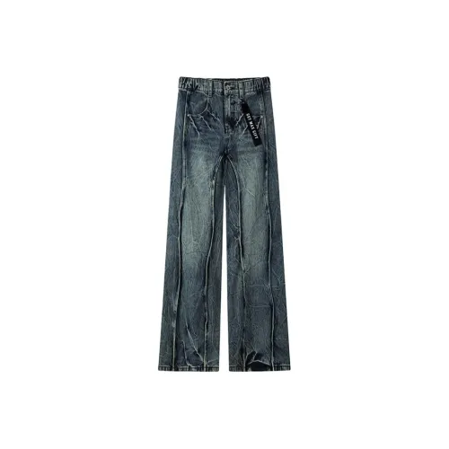 GET MAX GIFT Синий Без бренда Застежка Унисекс Джинсы