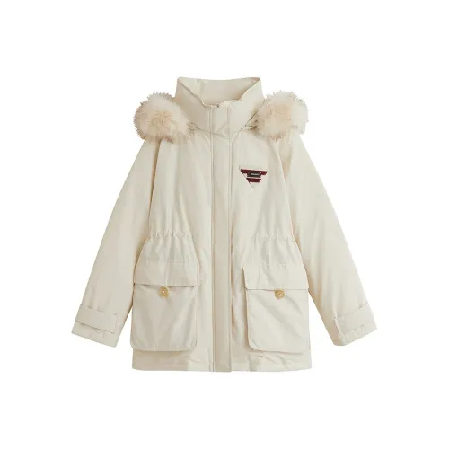 Inman Толстый и не объемный Маленький TREASURE совместный бренд Уменьшение Зимний Доступный Теплоизоляционный ATMOSPHERE Пуховик Женские