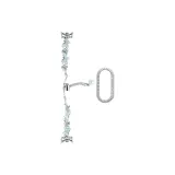 Прозрачный, блестящий, белый циркон, бабочка + белый ромб, чехол