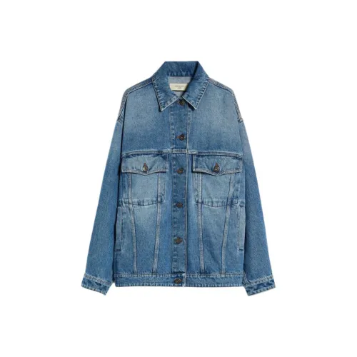 WEEKEND MaxMara Pio Коллекция OVERSIZED Деним Куртка Деним Куртка Женская Синяя