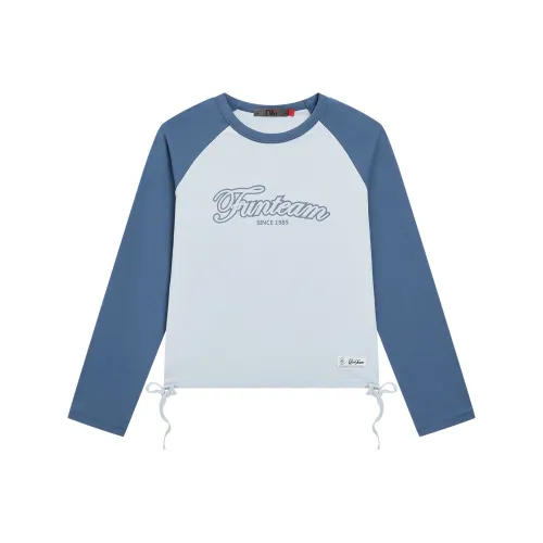 FUN Blue Women's T-Shirts FUN Синий Женские Футболки