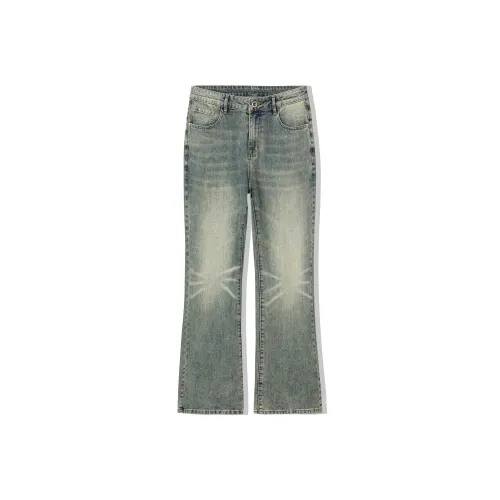 MEXISHION Ностальгические синие унисекс джинсы