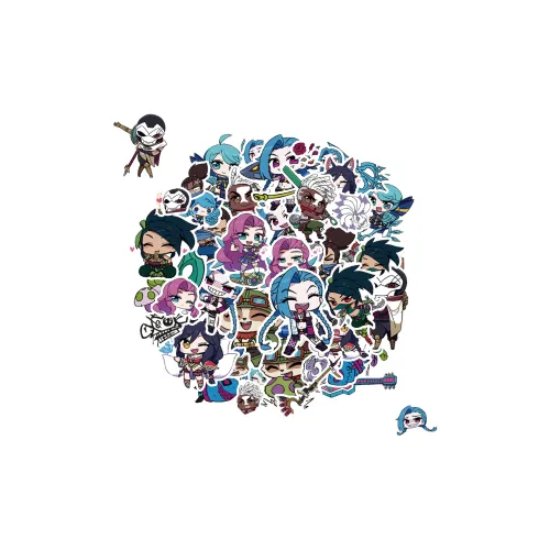 TRENDIEPOP League of Legends 50 шт. Наклейки Одежда Наборы Милый Friends Коллекция Мерч по IP